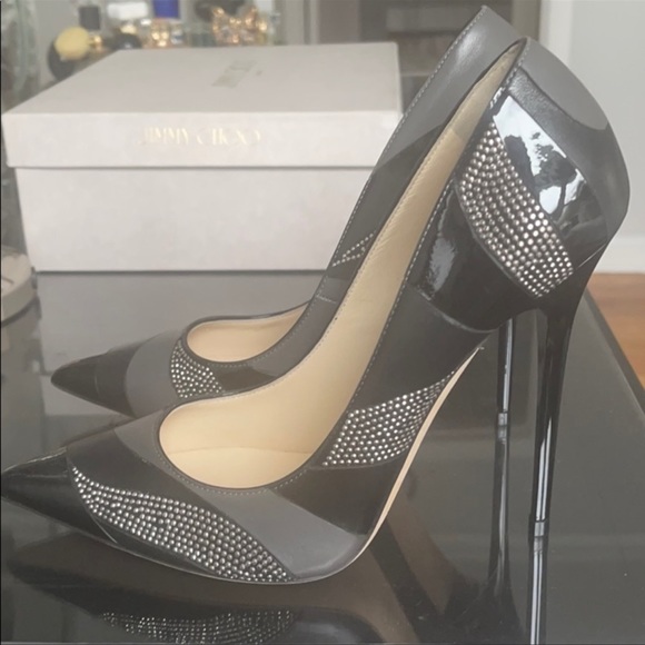 NEW Jimmy Choo Shoes stiletto heels 38 black @jimmychoo #jimmychoo - Picture 5 of 12